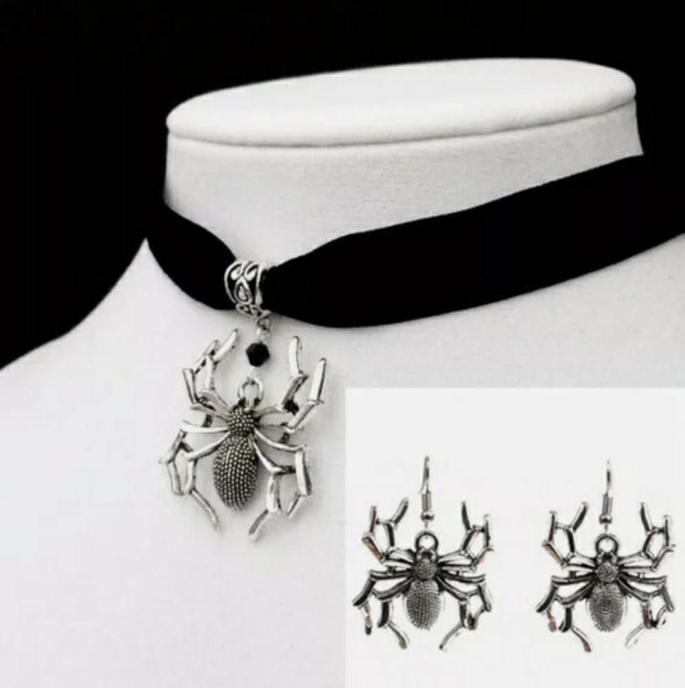 🎃 Spider Necklace & Earrings Set 🎃